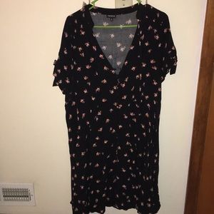 Torrid Black w/ Floral Patten Dress